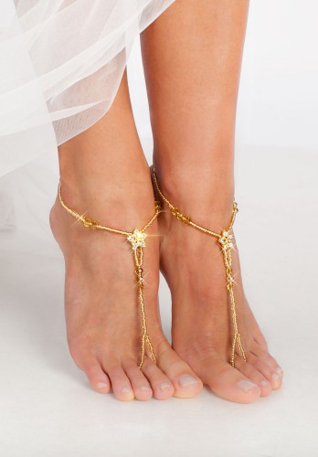 Gold stardust Barefoot sandals