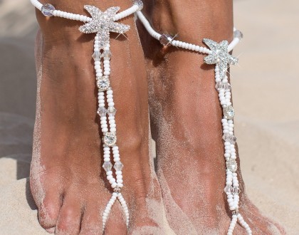 Beach wedding Barefoot sandals