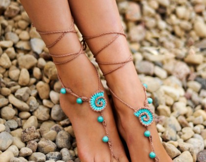 Turquoise gemstone Anklet