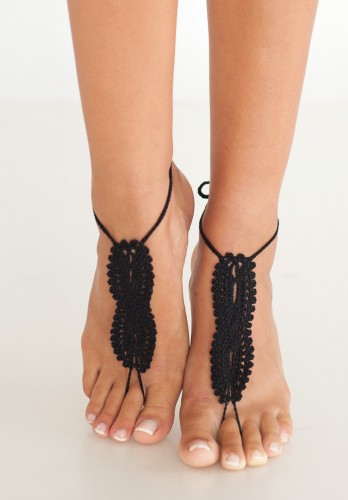 Emily Black barefoot sandals