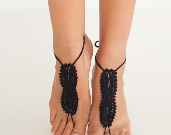 Emily Black barefoot sandals