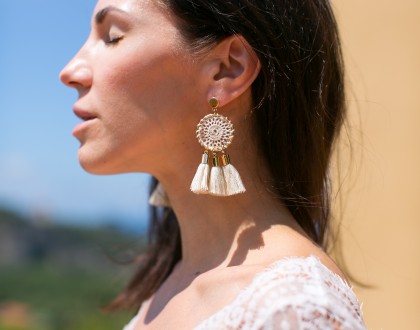 Dream catcher earrings