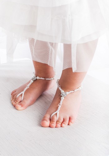 Liana Flower girl barefoot sandals