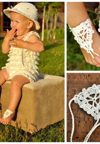Paloma Crochet Baby Barefoot Sandals