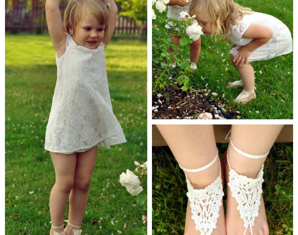 Paloma Crochet Toddler Barefoot Sandals