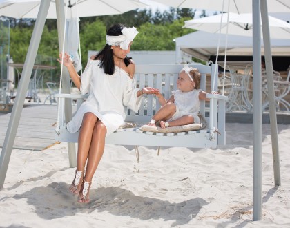 Mommy and me barefoot sandals