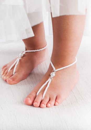 Oriana Flower girl barefoot sandals