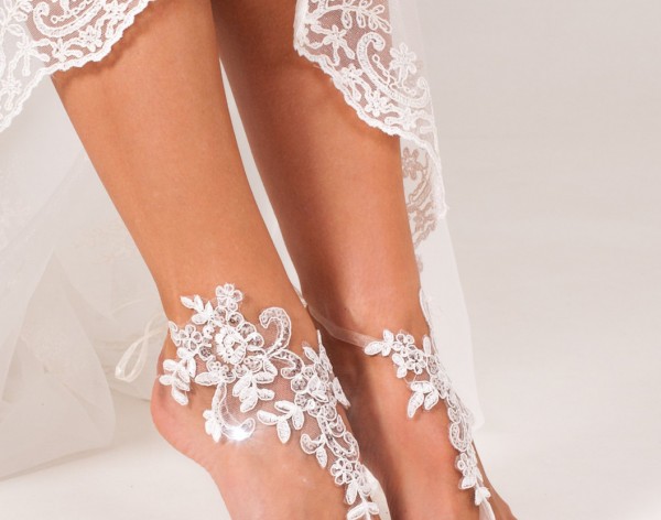 Bridal footless sandals