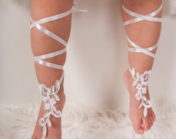 Baby Lace barefoot sandals