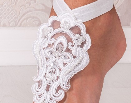 Beach wedding footless sandal