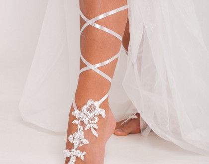 Romantic Lace barefoot sandals