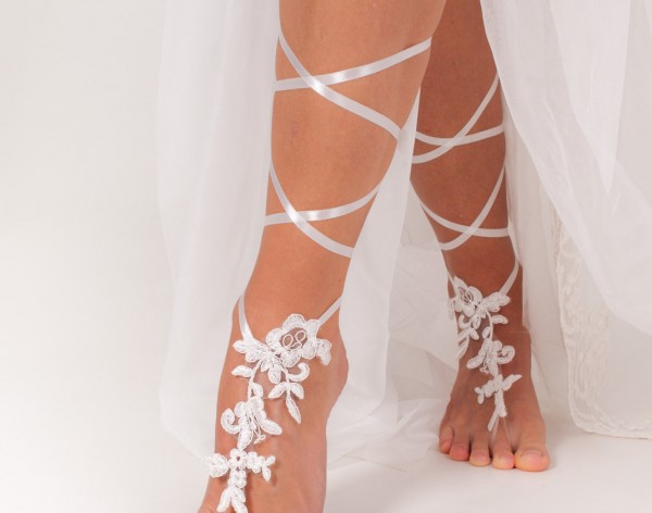 Romantic Lace barefoot sandls